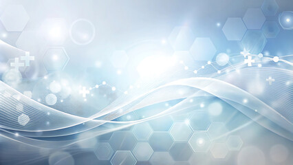 with blurred medical element wave abstract background