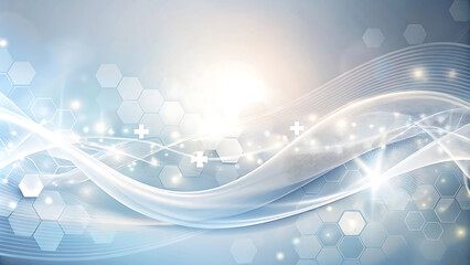with blurred medical element wave abstract background