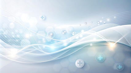 with blurred medical element wave abstract background