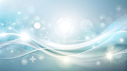 with blurred medical element wave abstract background