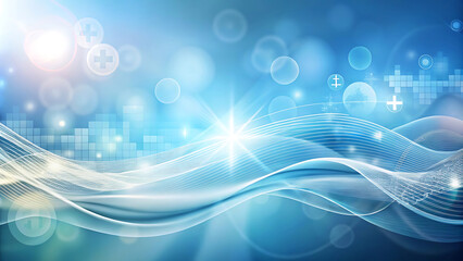 with blurred medical element wave abstract background
