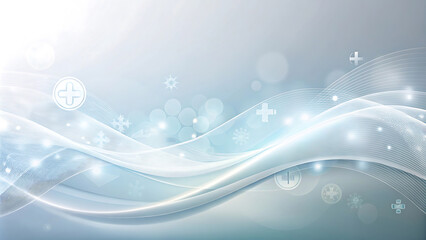 with blurred medical element wave abstract background