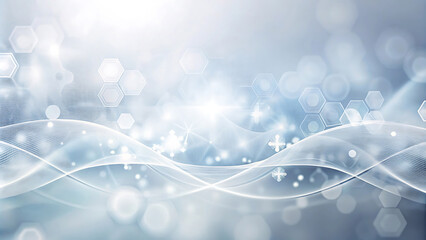 with blurred medical element wave abstract background