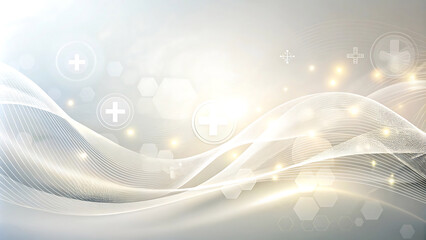 with blurred medical element wave abstract background