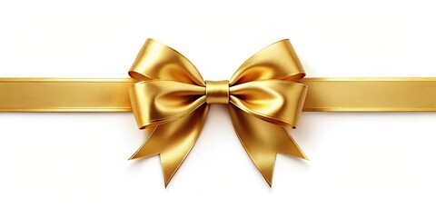 Gold ribbon with a bow, elegant and luxurious, gold, ribbon, bow, decoration, shiny, luxurious, elegant, festive