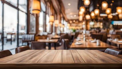 A restaurant with tables and chairs