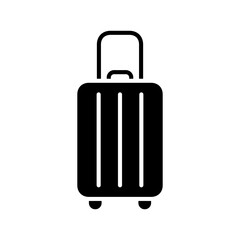 Suitcase travel icon solid vector design in trendy style