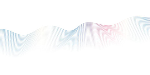 Abstract multicolor gradient wave lines vector background, twisted curve lines and blend effect, frequency sound wave lines, 3d contour line patterned background illustration.	