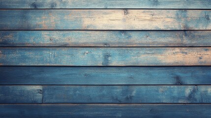Naklejka premium Rustic blue wood plank wall with contrasting brown plank, a textured background for design