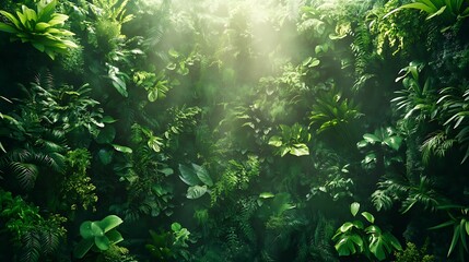 Fototapeta premium Eco-friendly vertical garden filled with air-purifying plants, vibrant greenery improving indoor air, gentle ambient lighting creating a serene, natural atmosphere, ultra-realistic textures,