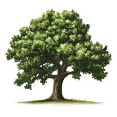 Obraz premium Majestic Oak Tree on Transparent Background