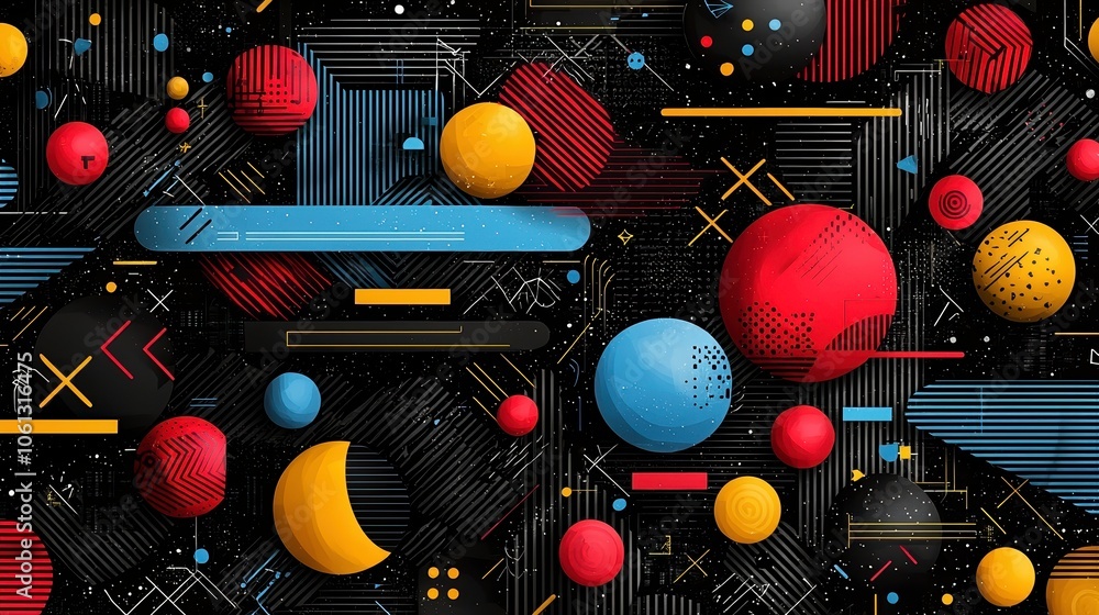 Poster create vibrant geometric patterns with high fidelity