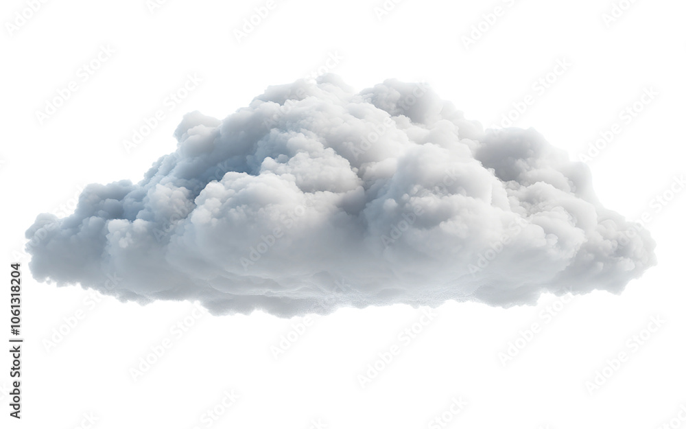 Fototapete cloud isolated on transparent background, cutout clean white cloud transparent background,3d renderi