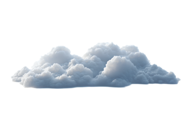 Cloud isolated on transparent background, Cutout clean white cloud transparent background,3d rendering,Collection of random shapes of abstract clouds,white cloud,white natural cloud element,png,Ai