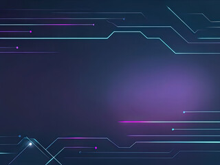 Obraz premium a futuristic technology background with a sleek dark gradient featuring neon blue and purple