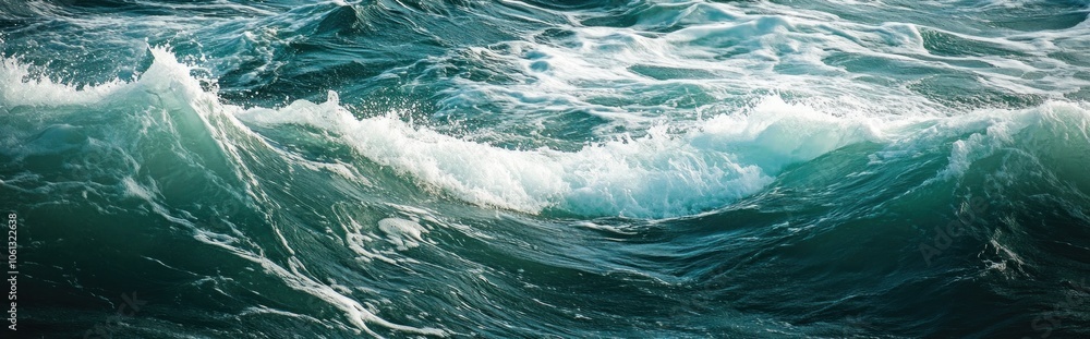 Poster close-up of a wave crashing in the ocean.
