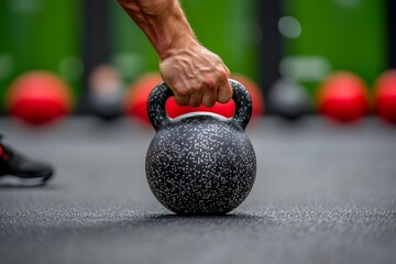 Fototapeta premium Strengthen your workout with kettlebell exercises