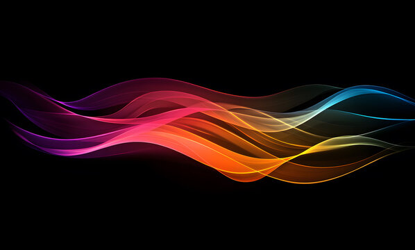 A sleek and modern desktop wallpaper background featuring abstract waves of red, and black colors against a dark gradient backdrop.