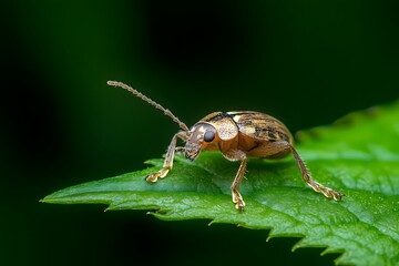 Explore the fascinating world of beetles on green leaves
