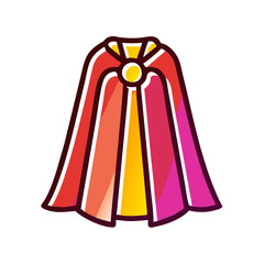 cape  vector icon, dress icon, vector clothing icon - simple vector illustration of a cape , in a simple and clean style, for business and fashion graphics. clothing flat illustration.