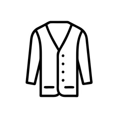 cardigan  vector icon, dress icon, vector clothing icon - simple vector illustration of a cardigan , in a simple and clean style, for business and fashion graphics. clothing flat illustration.