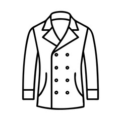 double breasted coat  vector, double breasted coat  illustration