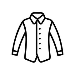 dress shirt  vector icon, dress icon, vector clothing icon - simple vector illustration of a dress shirt , in a simple and clean style, for business and fashion graphics. clothing flat illustration.