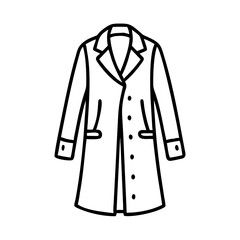 duster coat  vector icon, dress icon, vector clothing icon - simple vector illustration of a duster coat , in a simple and clean style, for business and fashion graphics. clothing flat illustration.