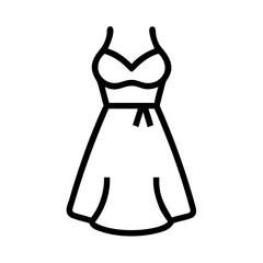 halter dress  vector icon, dress icon, vector clothing icon - simple vector illustration of a halter dress , in a simple and clean style, for business and fashion graphics. clothing flat illustration.