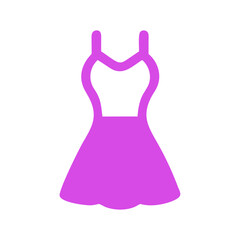 halter dress  vector icon, dress icon, vector clothing icon - simple vector illustration of a halter dress , in a simple and clean style, for business and fashion graphics. clothing flat illustration.
