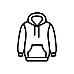 hoodie  vector icon, dress icon, vector clothing icon - simple vector illustration of a hoodie , in a simple and clean style, for business and fashion graphics. clothing flat illustration.