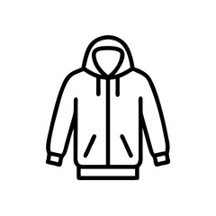 hoodie  vector icon, dress icon, vector clothing icon - simple vector illustration of a hoodie , in a simple and clean style, for business and fashion graphics. clothing flat illustration.