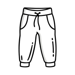 joggers  vector icon, dress icon, vector clothing icon - simple vector illustration of a joggers , in a simple and clean style, for business and fashion graphics. clothing flat illustration.