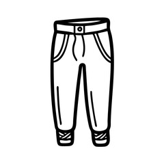 joggers  vector icon, dress icon, vector clothing icon - simple vector illustration of a joggers , in a simple and clean style, for business and fashion graphics. clothing flat illustration.