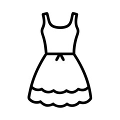 lace dress  vector icon, dress icon, vector clothing icon - simple vector illustration of a lace dress , in a simple and clean style, for business and fashion graphics. clothing flat illustration.