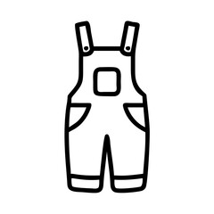 overalls  vector icon, dress icon, vector clothing icon - simple vector illustration of a overalls , in a simple and clean style, for business and fashion graphics. clothing flat illustration.