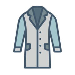 overcoat  vector icon, dress icon, vector clothing icon - simple vector illustration of a overcoat , in a simple and clean style, for business and fashion graphics. clothing flat illustration.