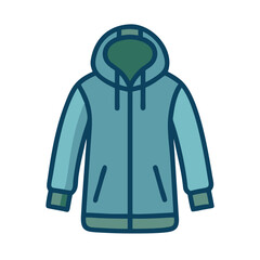parka  vector icon, dress icon, vector clothing icon - simple vector illustration of a parka , in a simple and clean style, for business and fashion graphics. clothing flat illustration.