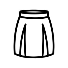 pencil skirt  vector icon, dress icon, vector clothing icon - simple vector illustration of a pencil skirt , in a simple and clean style, for business and fashion graphics. clothing flat illustration.