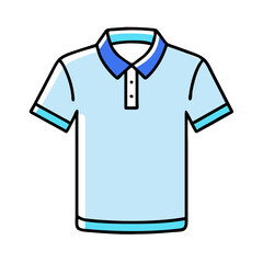 polo shirt  vector icon, dress icon, vector clothing icon - simple vector illustration of a polo shirt , in a simple and clean style, for business and fashion graphics. clothing flat illustration.