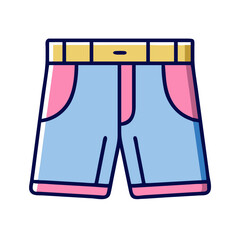 shorts  vector icon, dress icon, vector clothing icon - simple vector illustration of a shorts , in a simple and clean style, for business and fashion graphics. clothing flat illustration.