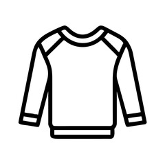 sweatshirt  vector icon, dress icon, vector clothing icon - simple vector illustration of a sweatshirt , in a simple and clean style, for business and fashion graphics. clothing flat illustration.