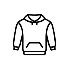 sweatshirt  vector icon, dress icon, vector clothing icon - simple vector illustration of a sweatshirt , in a simple and clean style, for business and fashion graphics. clothing flat illustration.