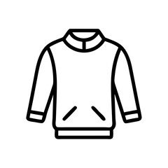 sweatshirt  vector icon, dress icon, vector clothing icon - simple vector illustration of a sweatshirt , in a simple and clean style, for business and fashion graphics. clothing flat illustration.