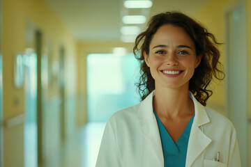 Photo of smiling  female doctor