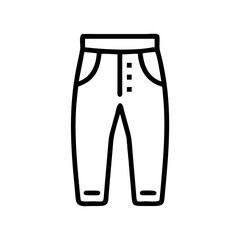 trousers  vector icon, dress icon, vector clothing icon - simple vector illustration of a trousers , in a simple and clean style, for business and fashion graphics. clothing flat illustration.