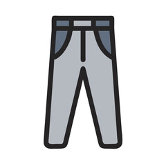 trousers  vector icon, dress icon, vector clothing icon - simple vector illustration of a trousers , in a simple and clean style, for business and fashion graphics. clothing flat illustration.