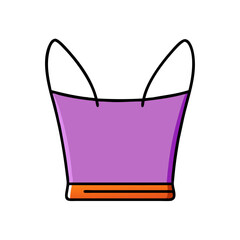 tube top  vector icon, dress icon, vector clothing icon - simple vector illustration of a tube top , in a simple and clean style, for business and fashion graphics. clothing flat illustration.