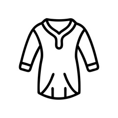 tunic  vector icon, dress icon, vector clothing icon - simple vector illustration of a tunic , in a simple and clean style, for business and fashion graphics. clothing flat illustration.