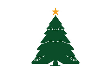 Vibrant Vector Christmas Tree in Festive Colors